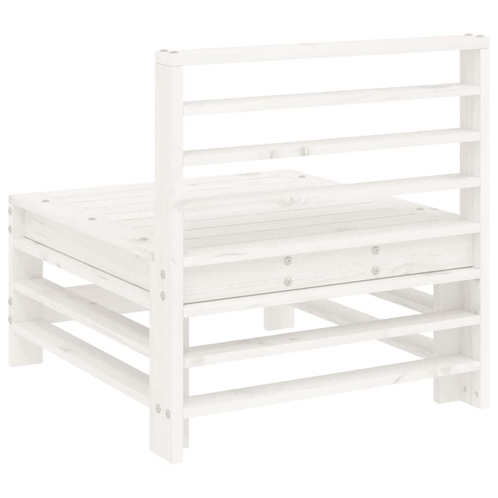 vidaXL Tuinmiddenbanken 2 st. Massief Grenenhout Wit - 42% Korting!