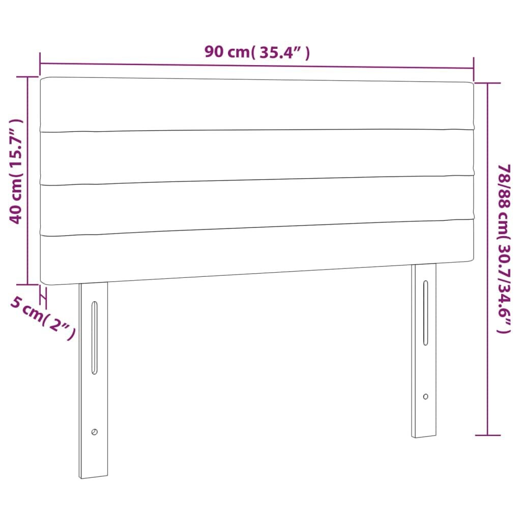 vidaXL Hoofdbord 90x5x78/88 cm Stof Donkerbruin - 10% Korting!