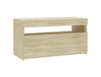 vidaXL TV-meubel met LED: 75x35x40 cm, Sonoma Eiken - 10% Korting!