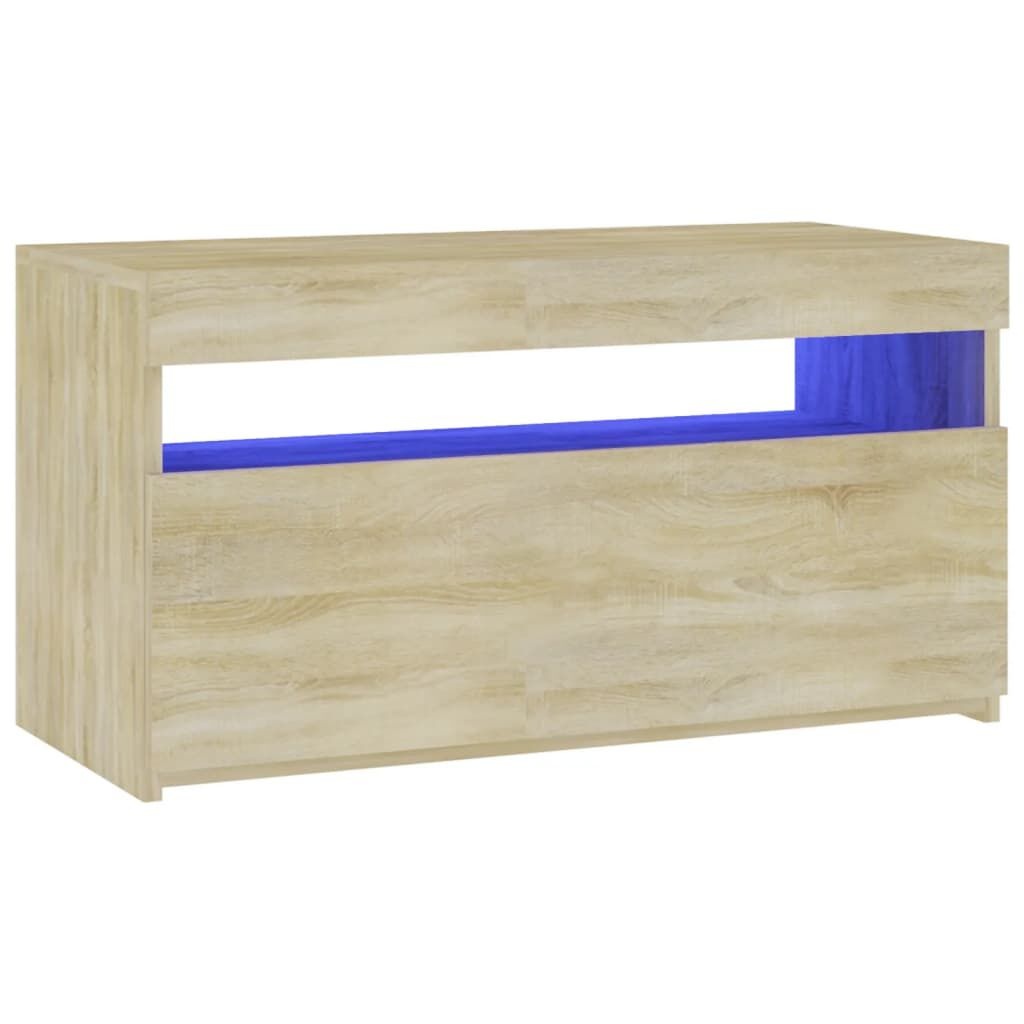 vidaXL TV-meubel met LED: 75x35x40 cm, Sonoma Eiken - 10% Korting!