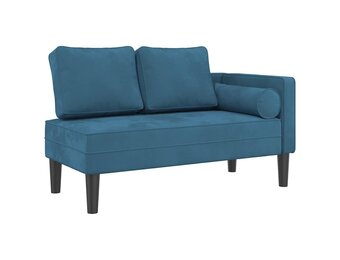 VidaXL Chaise longue Fluweel Blauw - 41% Korting