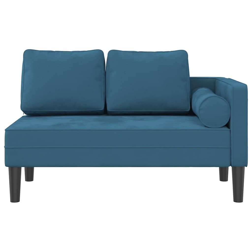 VidaXL Chaise longue Fluweel Blauw - 41% Korting