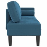 VidaXL Chaise longue Fluweel Blauw - 41% Korting