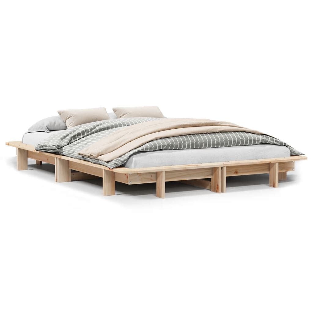 vidaXL Grenenhouten Bedframe (140x200cm) - 41% Korting!