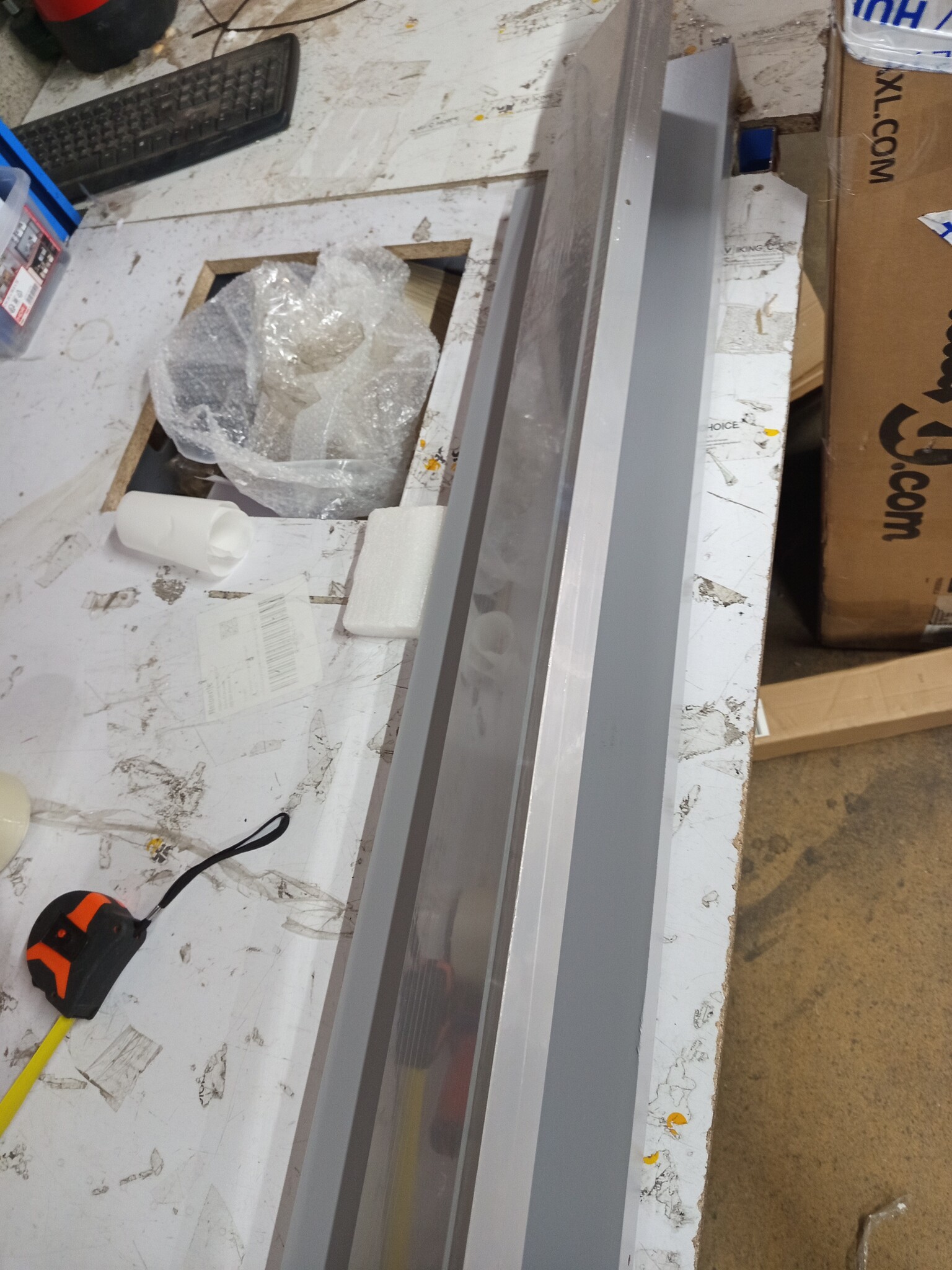 vidaXL Wandschappen 4 st. 115x9x3 cm grijs - 64% Korting!