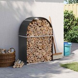 vidaXL Haardhoutopslag 80x45x120cm Antraciet - 67% Korting!