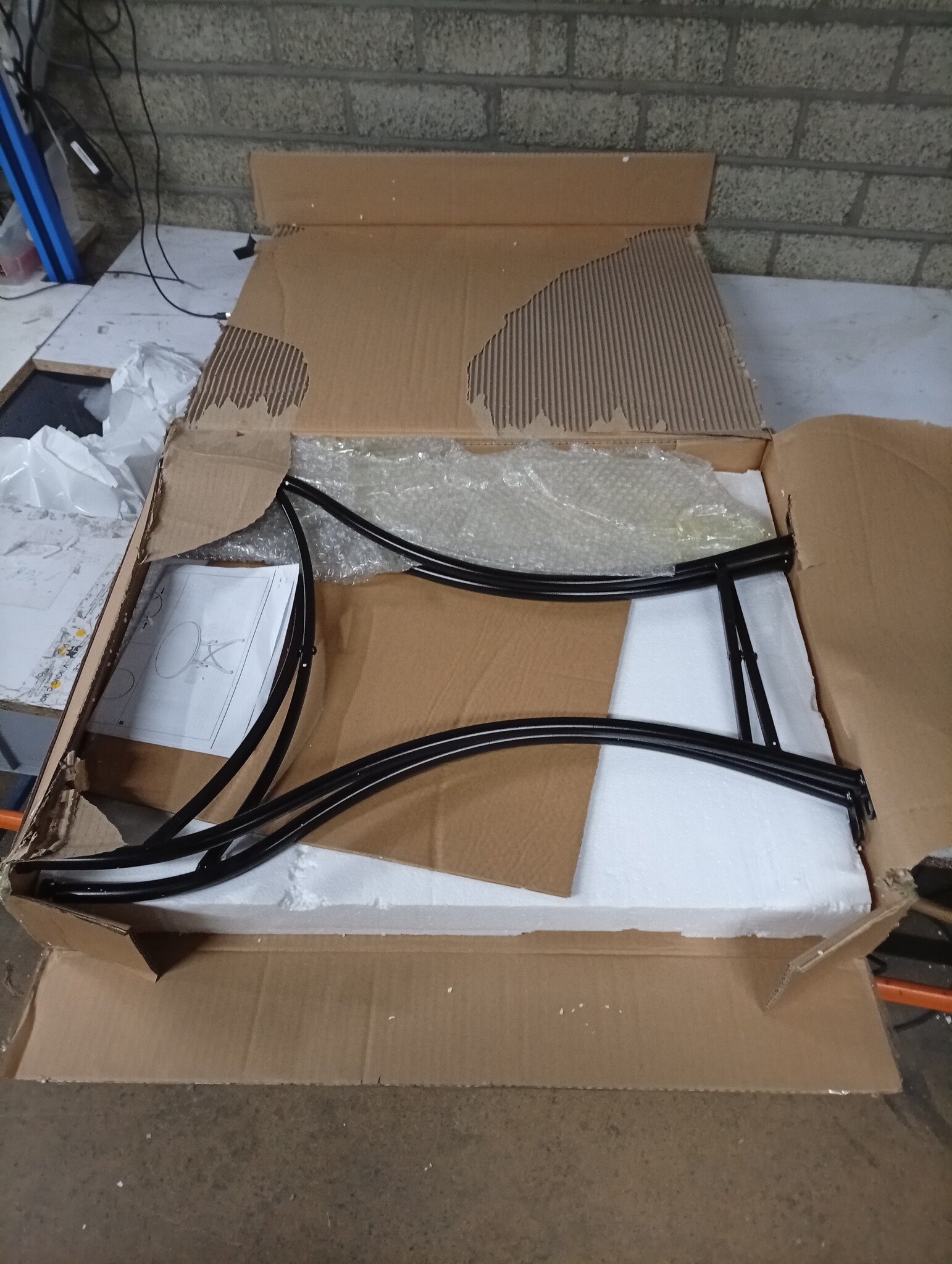 vidaXL Bistrotafel Ø 50x70 cm Keramiek Blauw/Wit - 60% Korting!