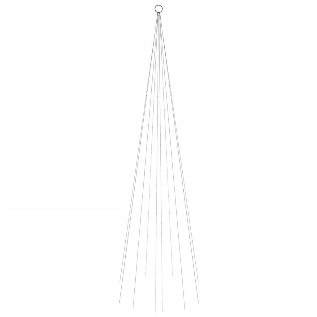 vidaXL Vlaggenmast Kerstboom 310 LED's Koudwit 300cm - 53% Korting!