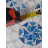 vidaXL Bistrotafel Ø 50x70 cm Keramiek Blauw/Wit - 60% Korting!