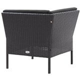 vidaXL 3-delige Loungeset Poly Rattan Zwart - Nu 43% Korting!
