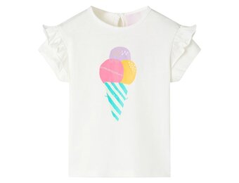 Kindershirt ecru maat 128 | 100% Katoen | 47% Korting