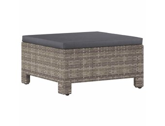 VidaXL Voetensteun Poly Rattan Grijs - 10% Korting!