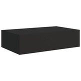 vidaXL Wandschap met lade - 40x23,5x10 cm MDF zwart | 64% korting!