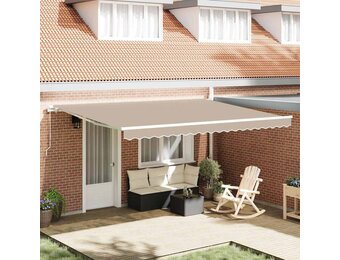 vidaXL Zonnescherm Doek Beige 450x350cm - 41% Korting