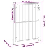 vidaXL Tuinpoort RVS - 100x125 cm | 62% Korting