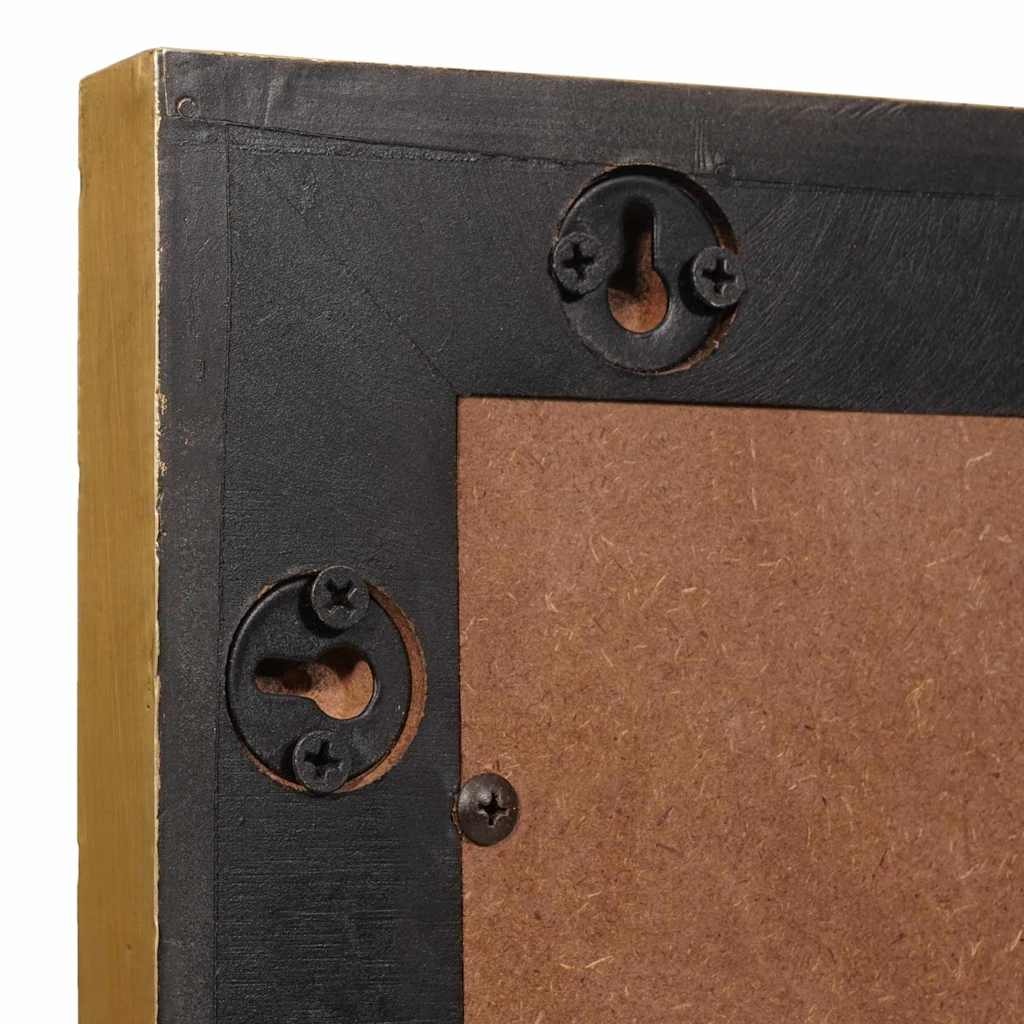 vidaXL Badkamer Spiegel: Zwart/Goud Wandmodel (50x70cm) - 73% Korting!