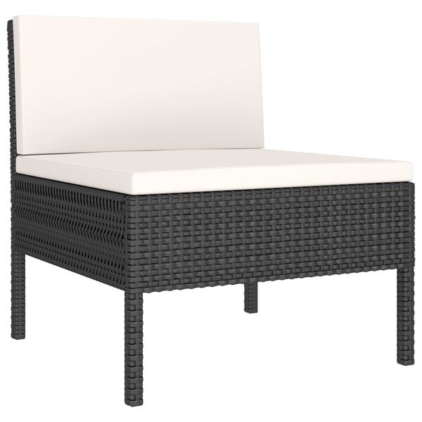 vidaXL 2-delige Loungeset (37% korting) - Poly Rattan Zwart