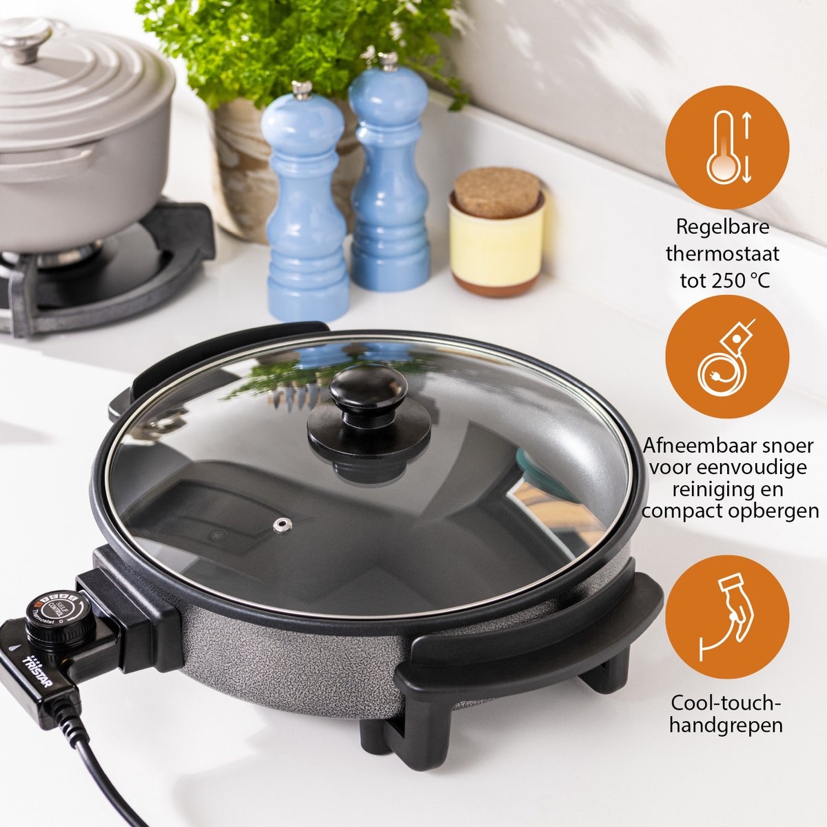 Tristar Elektrische Hapjespan PZ-2964 - Ø40cm | 53% Korting