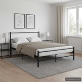 vidaXL Bedframe Metaal Zwart 120x200 | 35% Korting