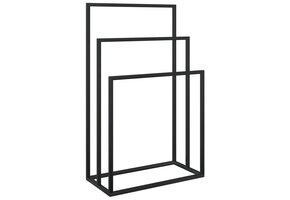 VidaXL Handdoekenrek Vrijstaand 48x24x79 cm - Zwart | 35% Korting