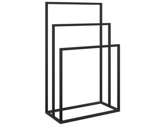 VidaXL Handdoekenrek Vrijstaand 48x24x79 cm - Zwart | 35% Korting