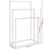 VidaXL Handdoekenrek Vrijstaand 48x24x79 cm - Zwart | 35% Korting