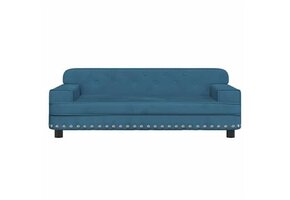 vidaXL Kinderbank Blauw Fluweel - 60% Korting!