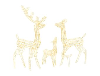 vidaXL Kerstversiering Rendierfamilie, 300 LED's, Warmwit Acryl - 60% Korting!