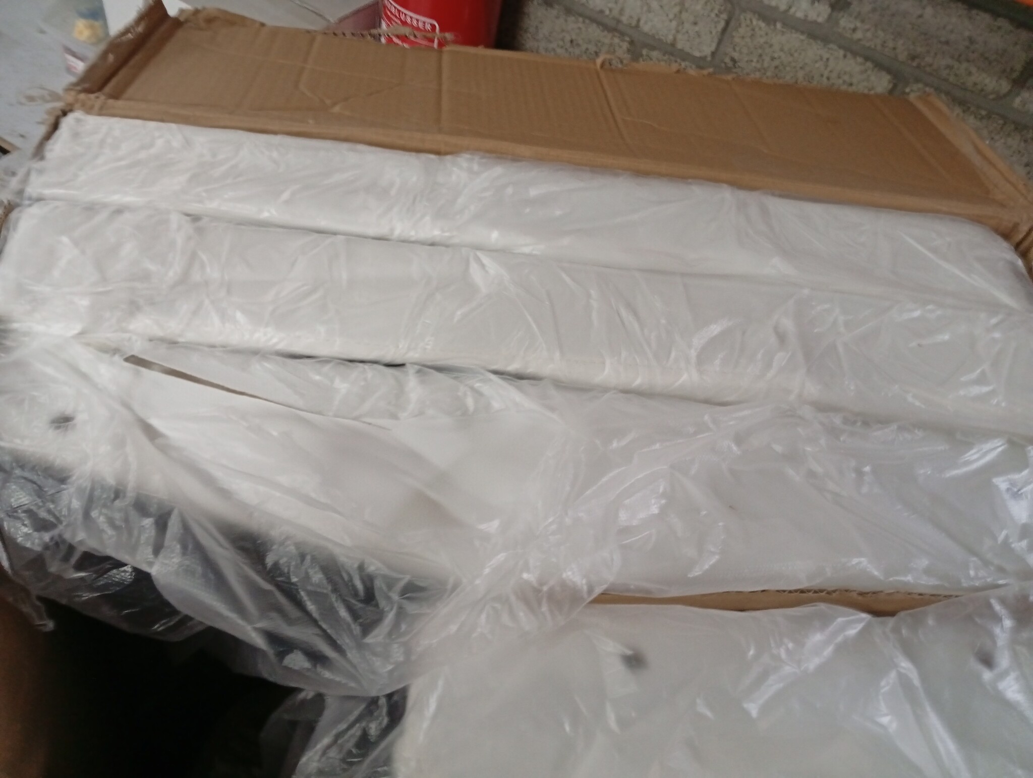 vidaXL Fauteuil Kubus Kunstleer Wit - 60% Korting