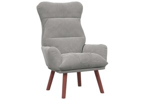 vidaXL Relaxfauteuil Lichtgrijs Fluweel - Nu 35% Korting!