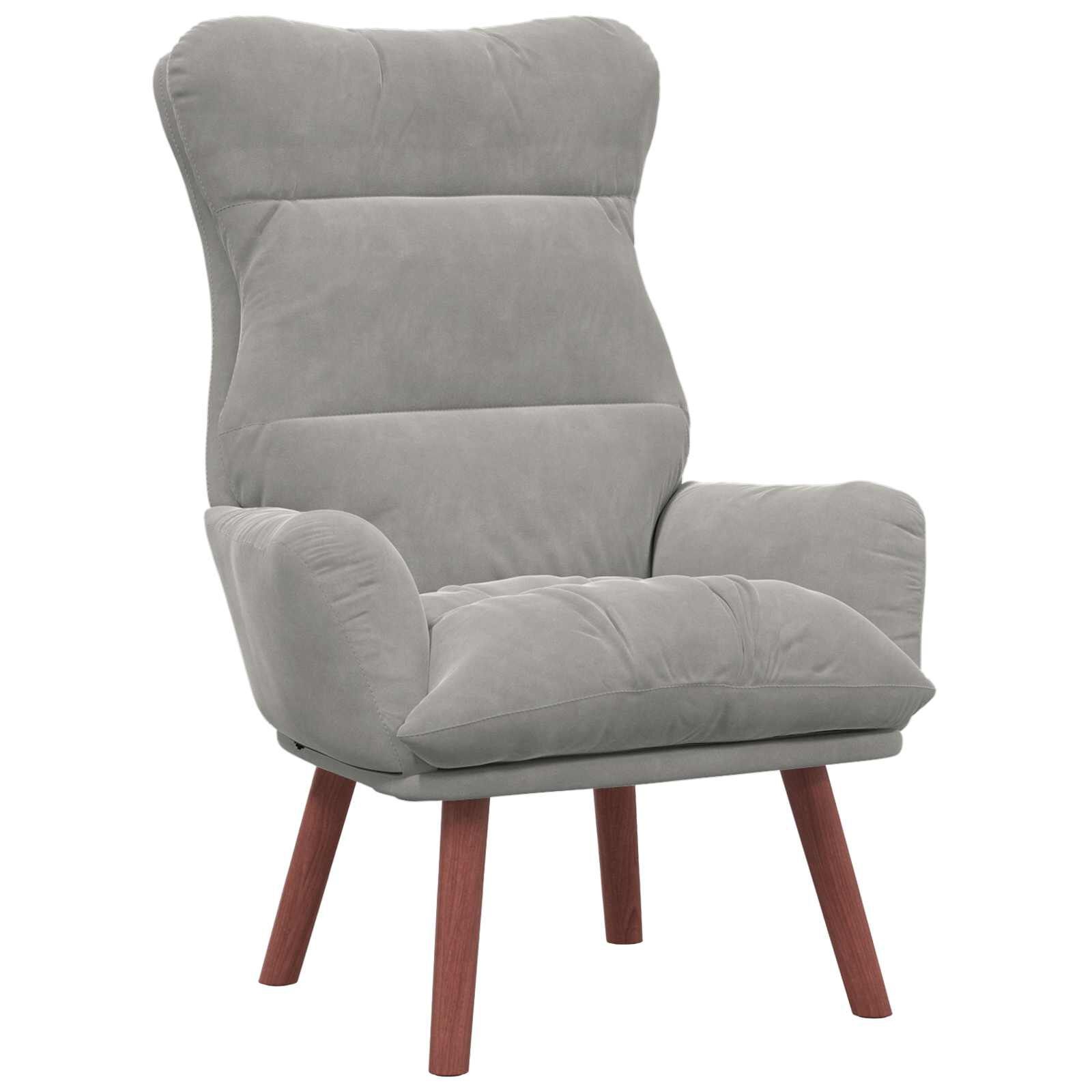 vidaXL Relaxfauteuil Lichtgrijs Fluweel - Nu 35% Korting!