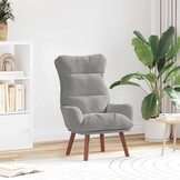 vidaXL Relaxfauteuil Lichtgrijs Fluweel - Nu 35% Korting!