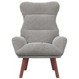 vidaXL Relaxfauteuil Lichtgrijs Fluweel - Nu 35% Korting!