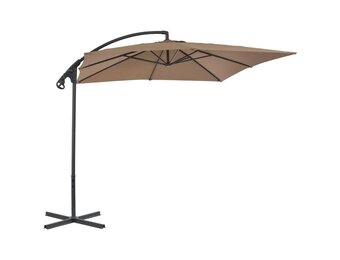 vidaXL Zweefparasol Taupe 250x250 cm - 70% Korting!