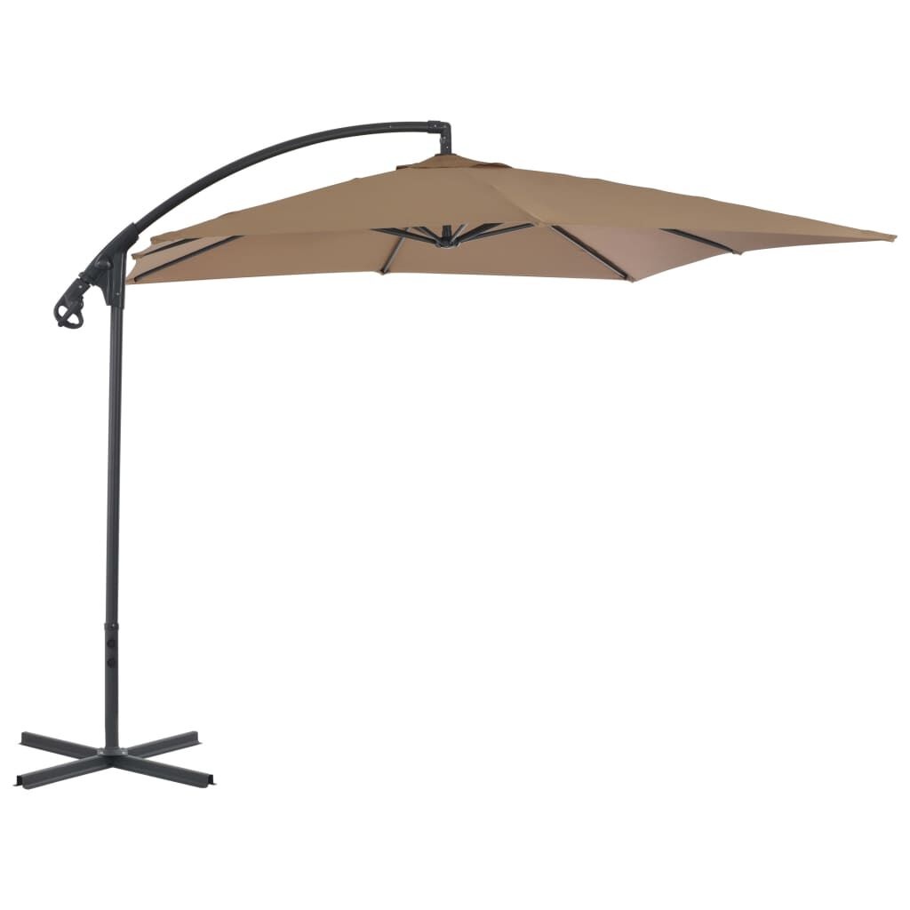 vidaXL Zweefparasol Taupe 250x250 cm - 70% Korting!