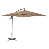 vidaXL Zweefparasol Taupe 250x250 cm - 70% Korting!