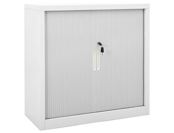 vidaXL Roldeurkast 90x40x90 cm Staal Grijs - Nu 65% Korting!