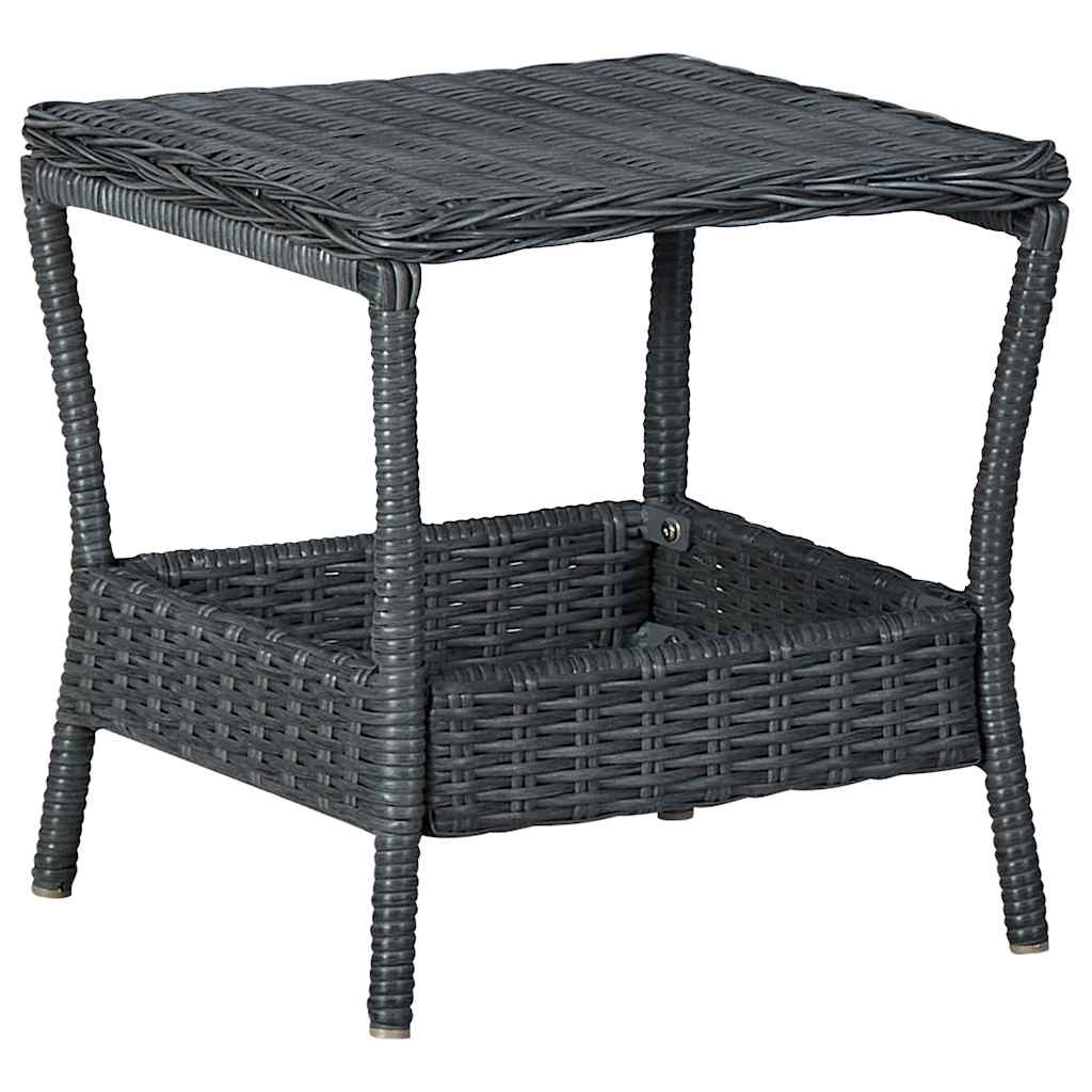 vidaXL Tuintafel Poly Rattan Donkergrijs - 62% Korting!