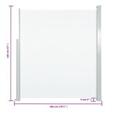 vidaXL Uittrekbaar Tuinscherm (160x300cm) - Crèmekleurig - 57% Korting!