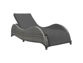 vidaXL Ligbed Poly Rattan Antraciet | 70% Korting