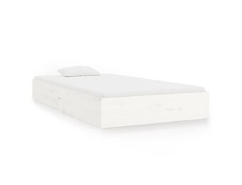 vidaXL Bedframe Massief Hout Wit 90x200 cm - Nu 57% Korting!