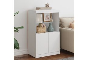 vidaXL Dressoir met LED: 55% Korting - 60,5x37x100 cm Wit