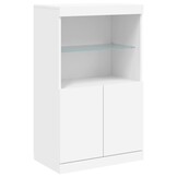 vidaXL Dressoir met LED: 55% Korting - 60,5x37x100 cm Wit
