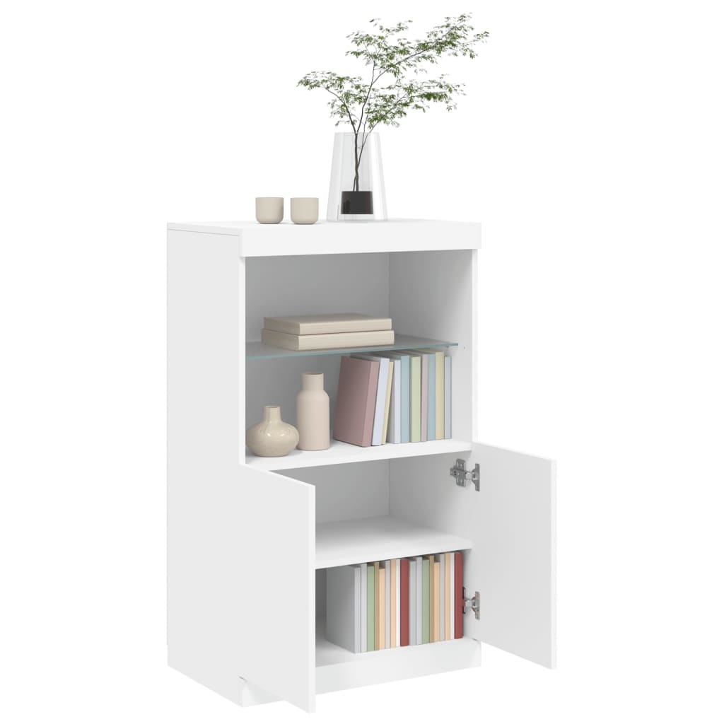 vidaXL Dressoir met LED: 55% Korting - 60,5x37x100 cm Wit