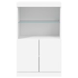 vidaXL Dressoir met LED: 55% Korting - 60,5x37x100 cm Wit