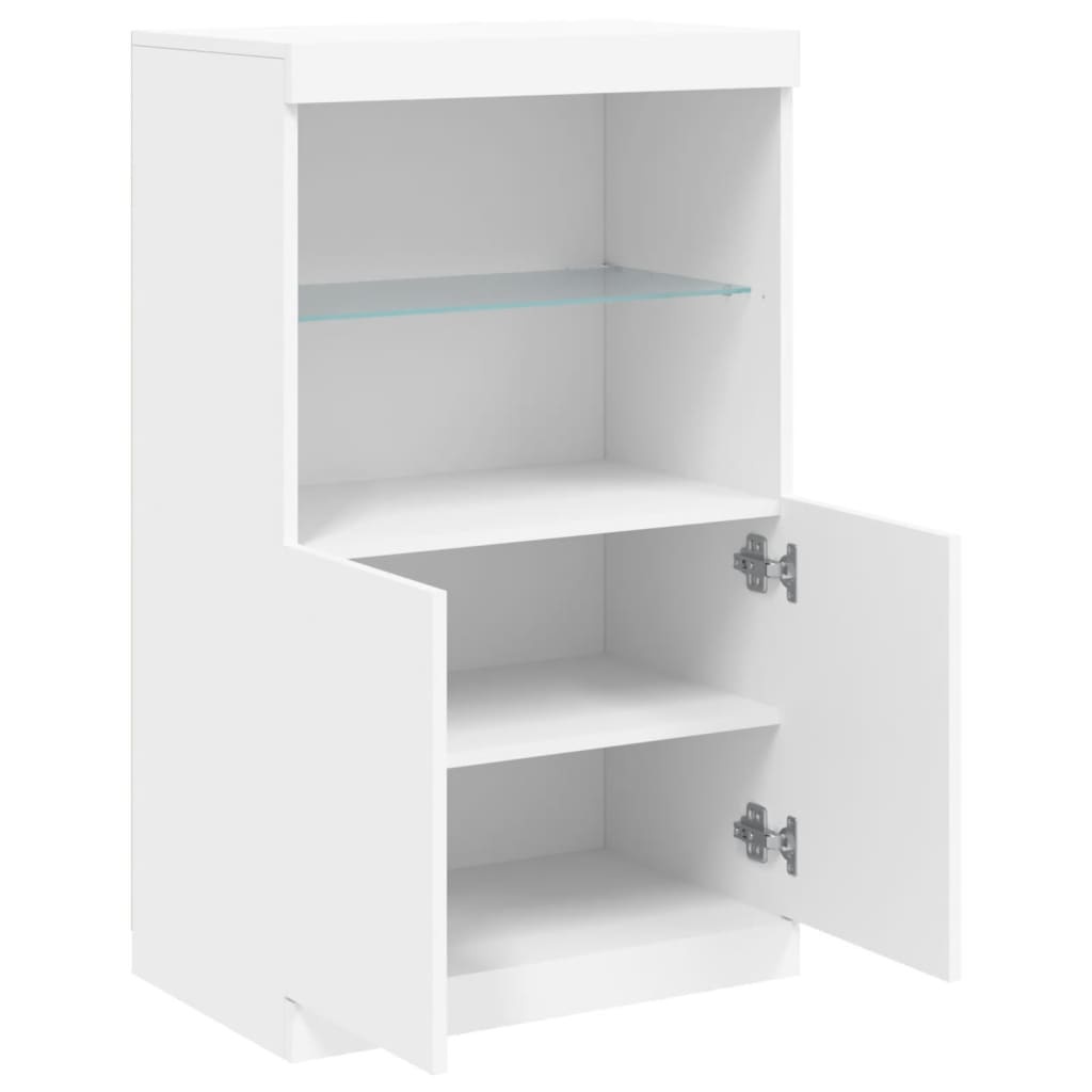 vidaXL Dressoir met LED: 55% Korting - 60,5x37x100 cm Wit