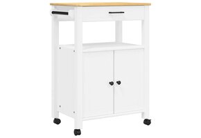 vidaXL Keukentrolley MONZA Grenenhout 60x40x90 cm - 55% Korting!