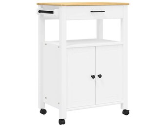 vidaXL Keukentrolley MONZA Grenenhout 60x40x90 cm - 55% Korting!