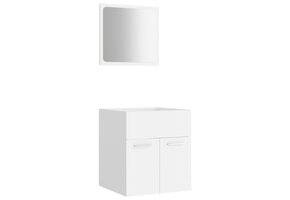 VidaXL Badkamermeubelset (2-delig) - Bewerkt Hout Wit | -35%