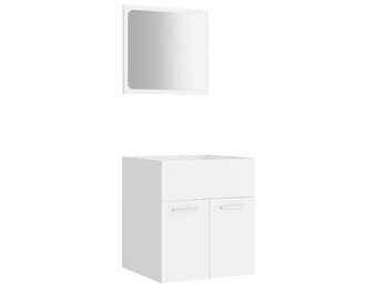 VidaXL Badkamermeubelset (2-delig) - Bewerkt Hout Wit | -35%